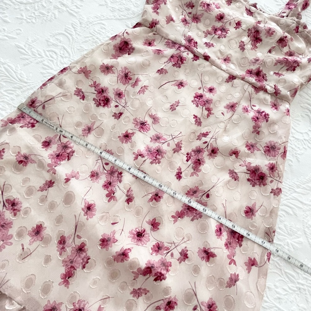 NWOT Lulus Terrace Views Taupe Floral Print Tiered Midi Dress XSMALL - Picture 14 of 15